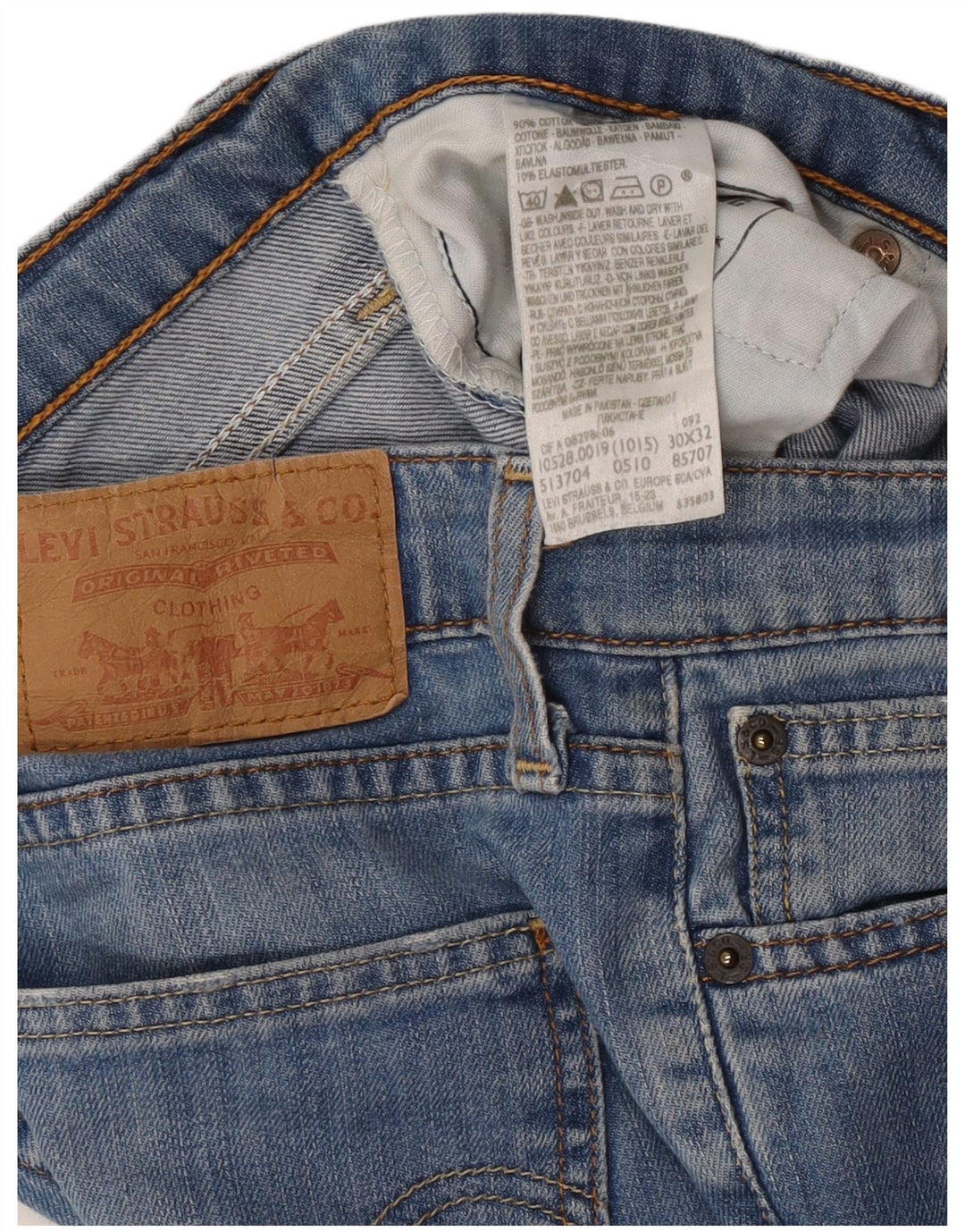 Damskie proste dżinsy Levi's W30 L30 Niebieskie bawełniane