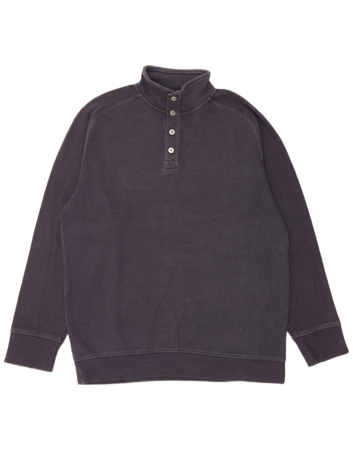 Marks & Spencer Męski sweter zapinany na guziki, średni granatowy