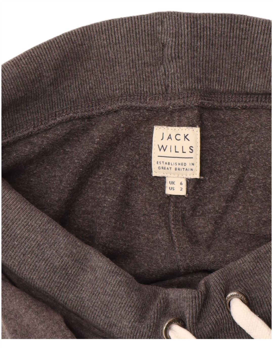 Damskie spodnie dresowe JACK WILLS Graphic Crop UK 6 XS, szara bawełna