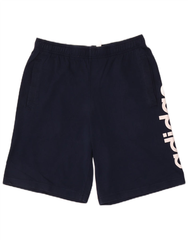 Męskie spodenki sportowe Adidas Graphic, średnie, granatowe, bawełniane