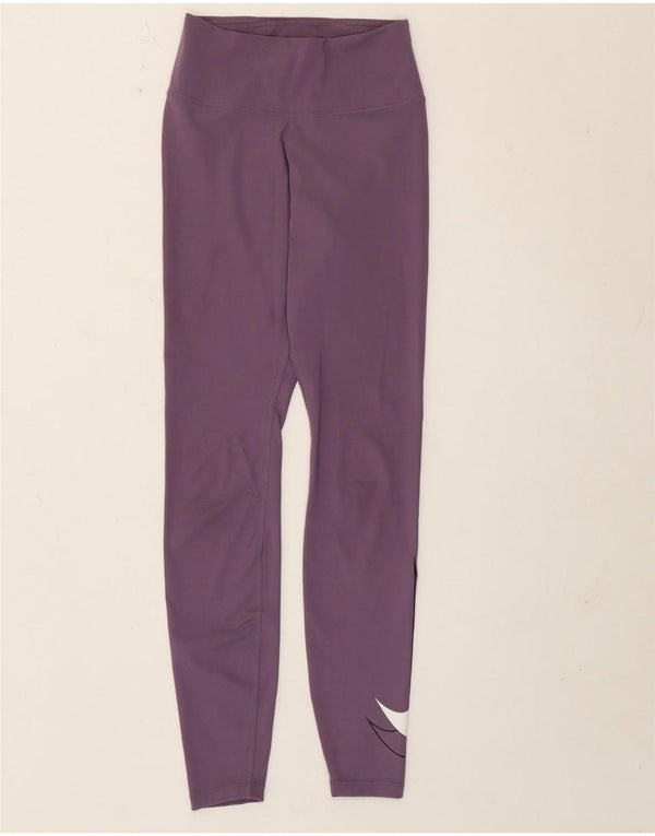 Damskie legginsy Nike Dri Fit Graphic UK 4 XS Fioletowy poliester