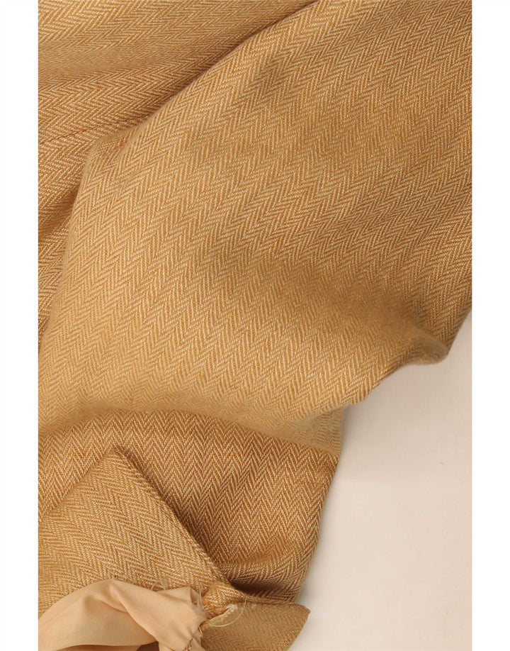 Vintage damska marynarka otwarta UK 14 Medium Beige Herringbone