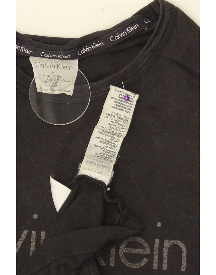 Męska koszulka z grafiką Calvin Klein, średnia czarna bawełniana