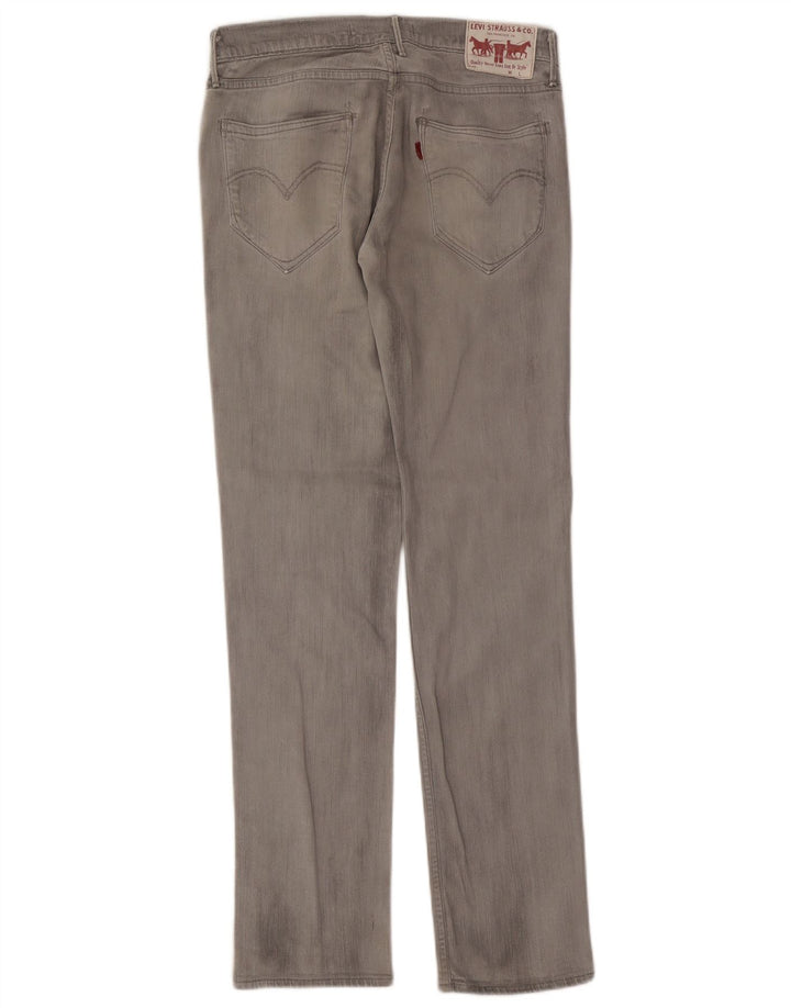 Damskie jeansy Levi's 519 Slim W30 L32 Szara bawełna