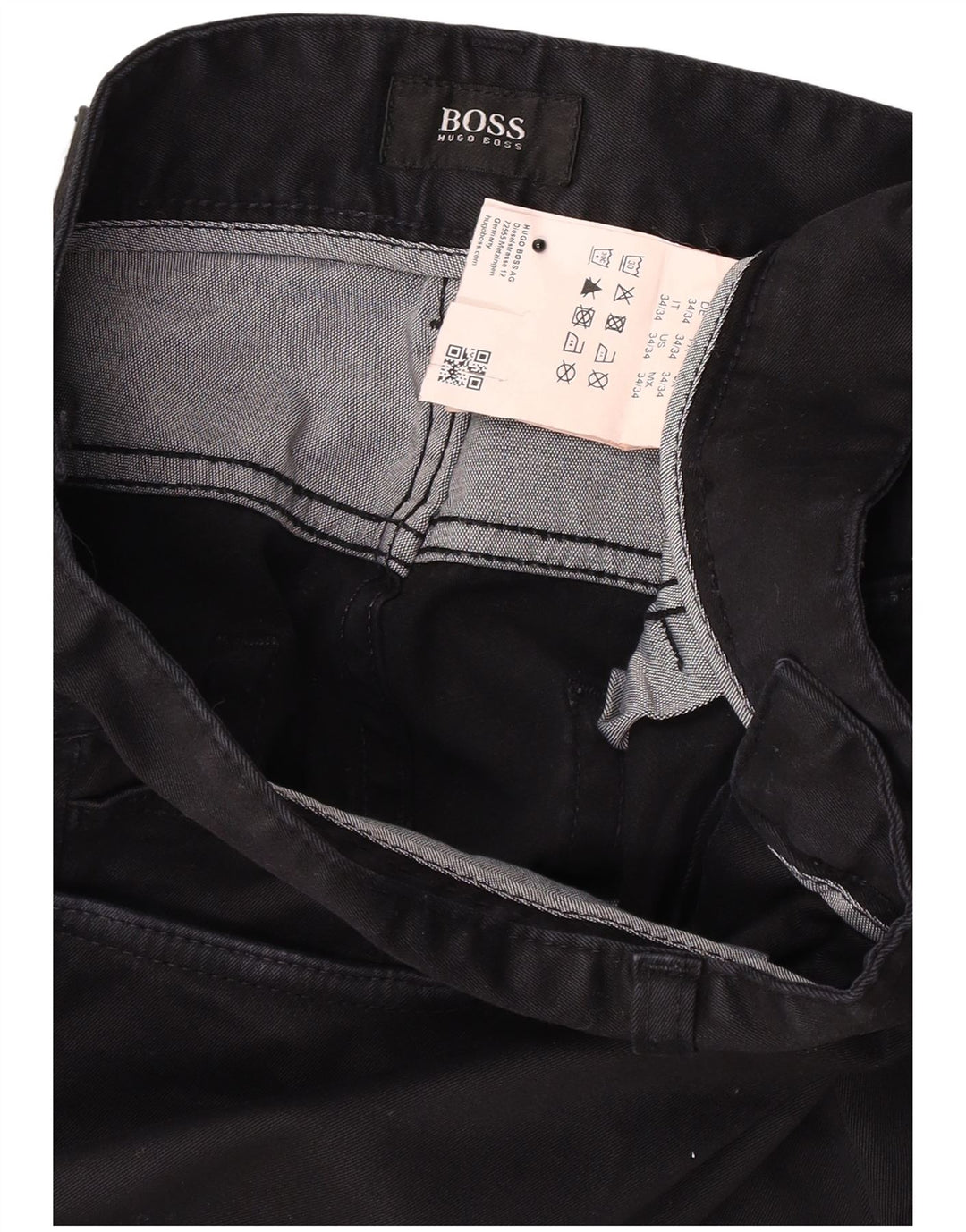 Męskie jeansy slim Hugo Boss W34 L34 Czarne bawełniane