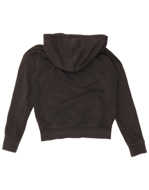 Damska bluza z kapturem Adidas Oversized Zip UK 4/6 XS Czarna bawełna