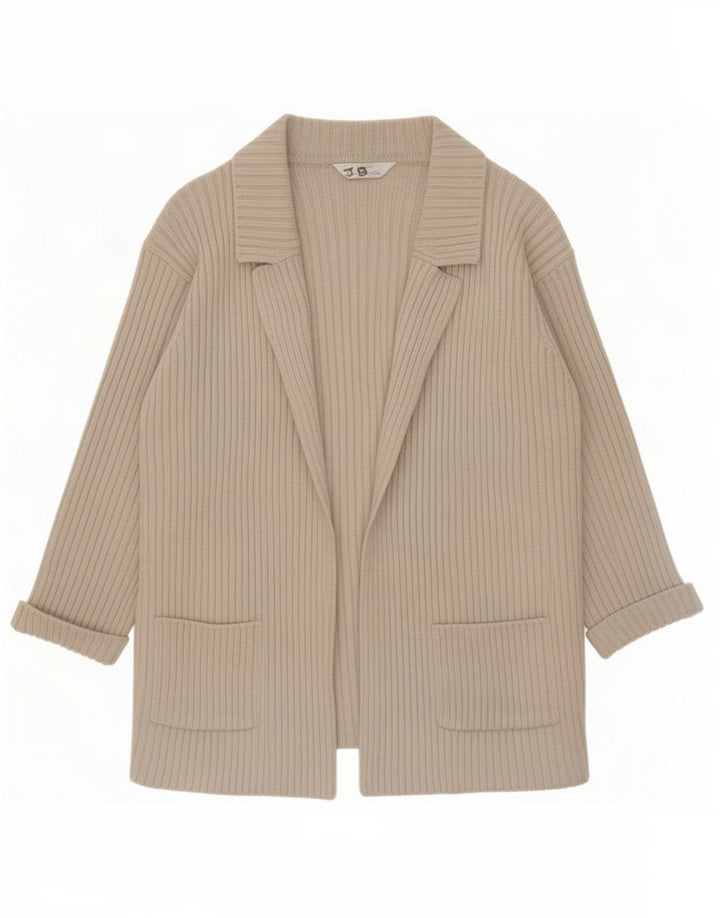 Marks & Spencer Damski sweter kardigan UK 10 Small Beżowa wełna