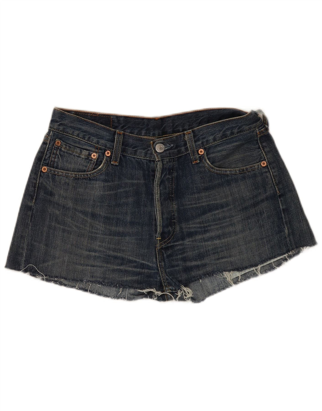 Damskie spodenki jeansowe Levi's 501 W30 Średnioniebieskie, bawełniane
