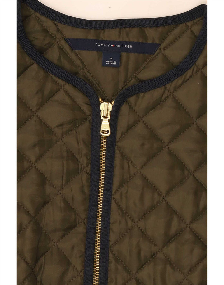 Damska pikowana kamizelka Tommy Hilfiger UK 12, średni khaki, poliester