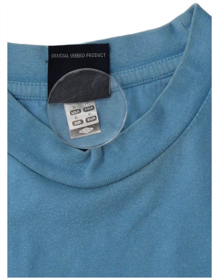Męska koszulka Umbro Top XL, niebieska, bawełniana