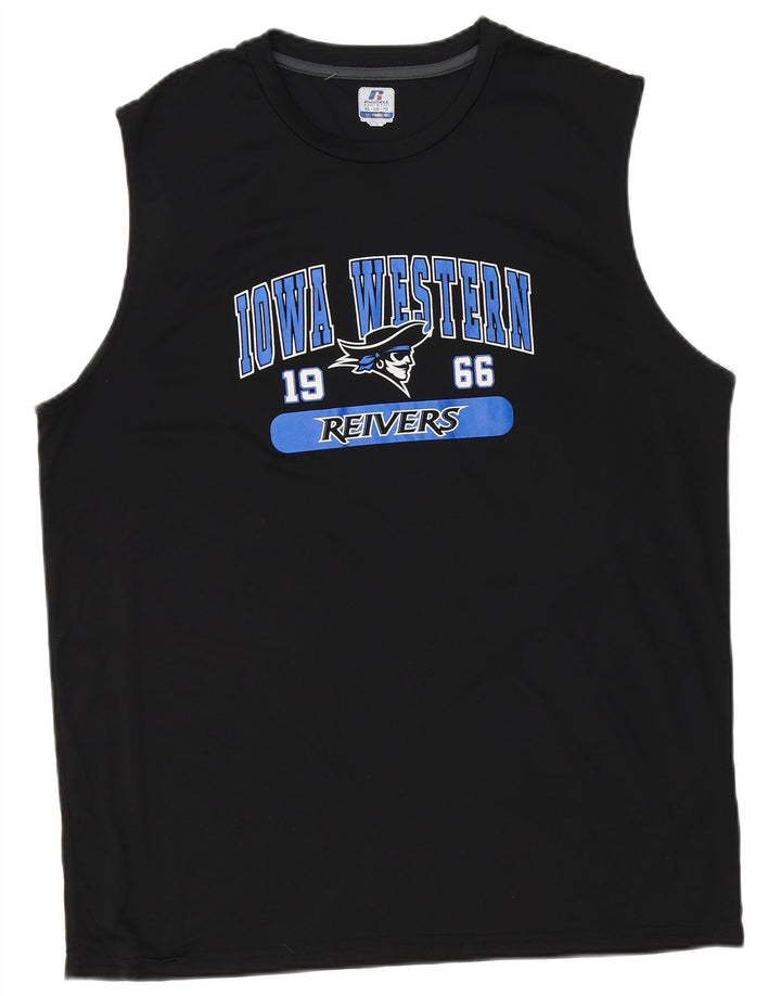 Męska kamizelka z grafiką Russell Athletic Dri-Power Graphic, XL, czarna