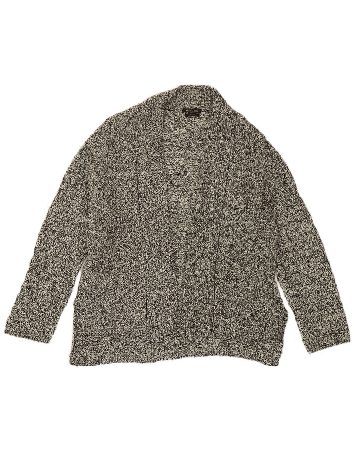 Sweter damski Massimo Dutti z otwartym kardiganem UK 18 XL, szary, nakrapiany