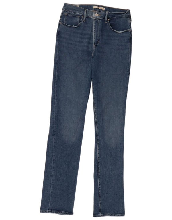 Damskie jeansy Levi's 724 z wysokim stanem, proste W31 L34, niebieska bawełna