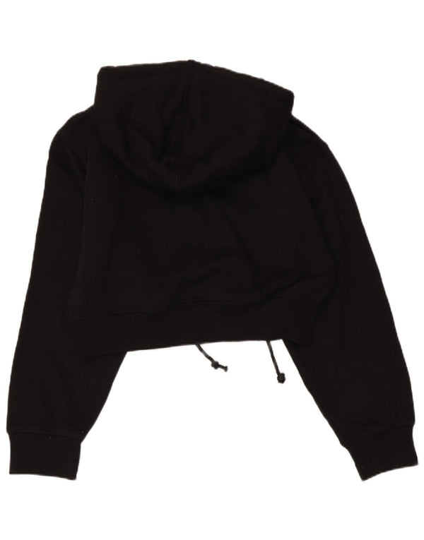 Damski sweter z kapturem ZARA UK 10, mały, czarny poliester