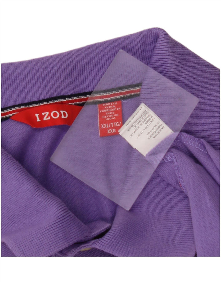 Męska koszulka polo IZOD 2XL, fioletowa, bawełniana