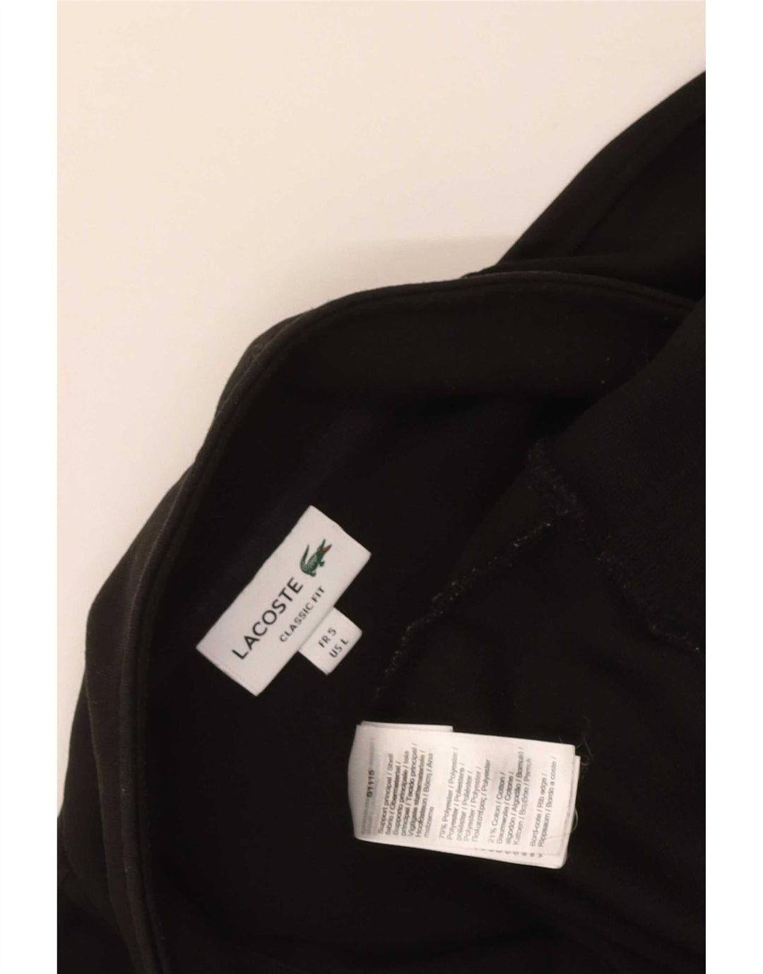 Męska bluza Lacoste Classic Fit z zamkiem błyskawicznym, rozmiar 5, duża czarna