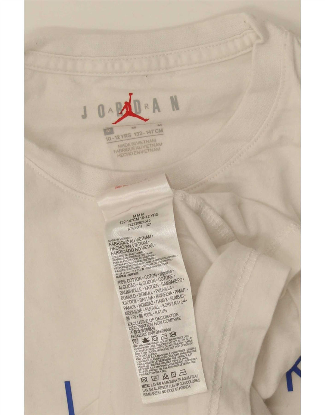 Chłopięcy T-shirt Jordan Regular Graphic Top 10-11 lat, biała bawełna