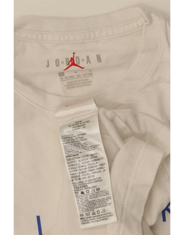 Chłopięcy T-shirt Jordan Regular Graphic Top 10-11 lat, biała bawełna