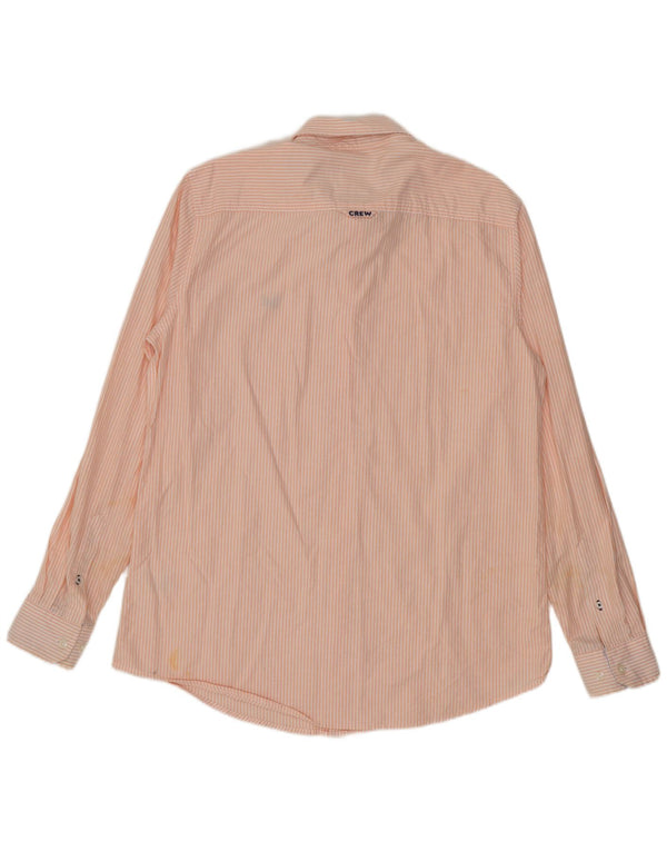 Crew Clothing Mens Slim Fit Shirt Large Pink Pinstripe Cotton