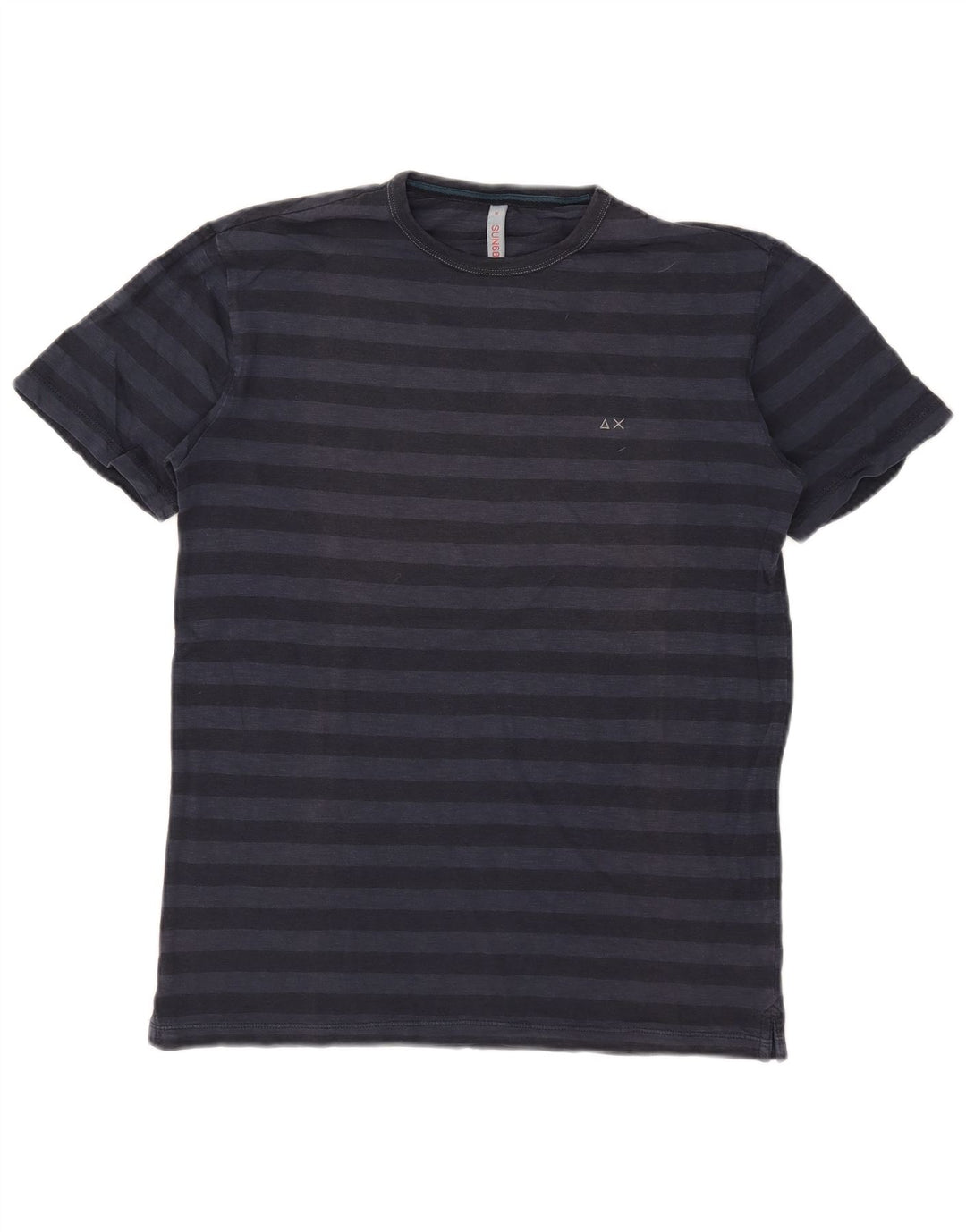 T-shirt męski SUN68, bawełniany, średni, granatowy w paski
