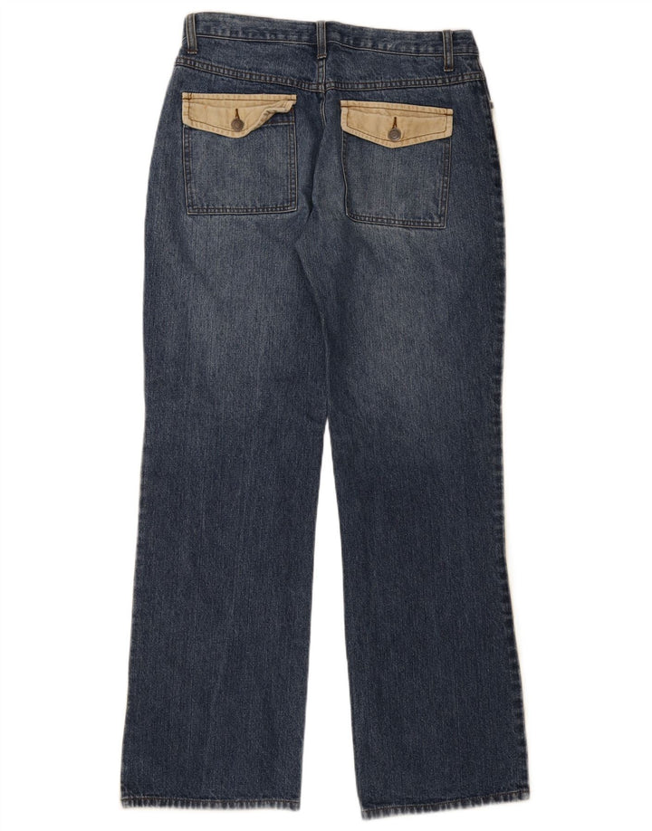 Identyczne męskie jeansy Bootcut W33 L34 Beżowa bawełna z blokami kolorów