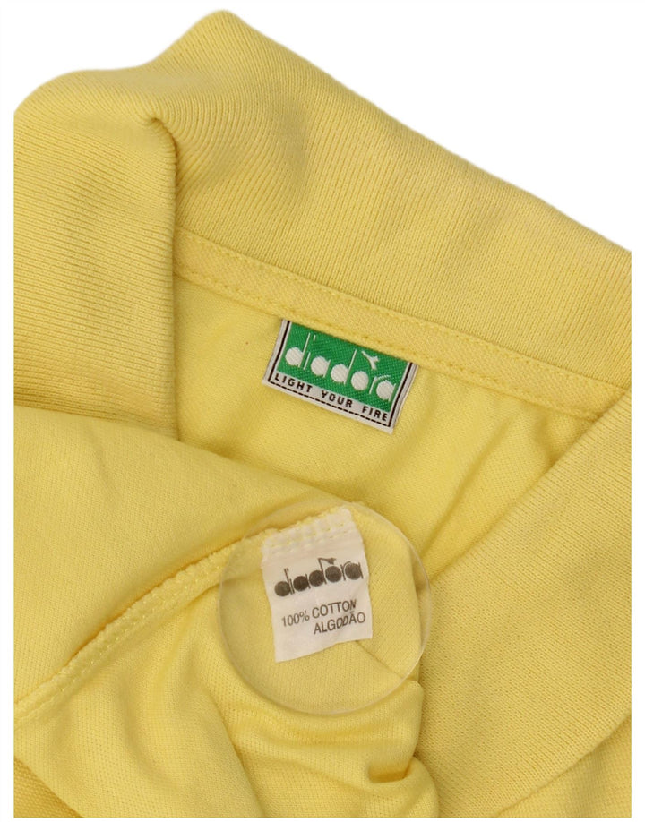 Męska koszulka polo Diadora, średnia żółta bawełna