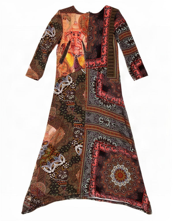 Desigual damska asymetryczna sukienka-tunika UK 14, duża, wielokolorowa w kwiaty