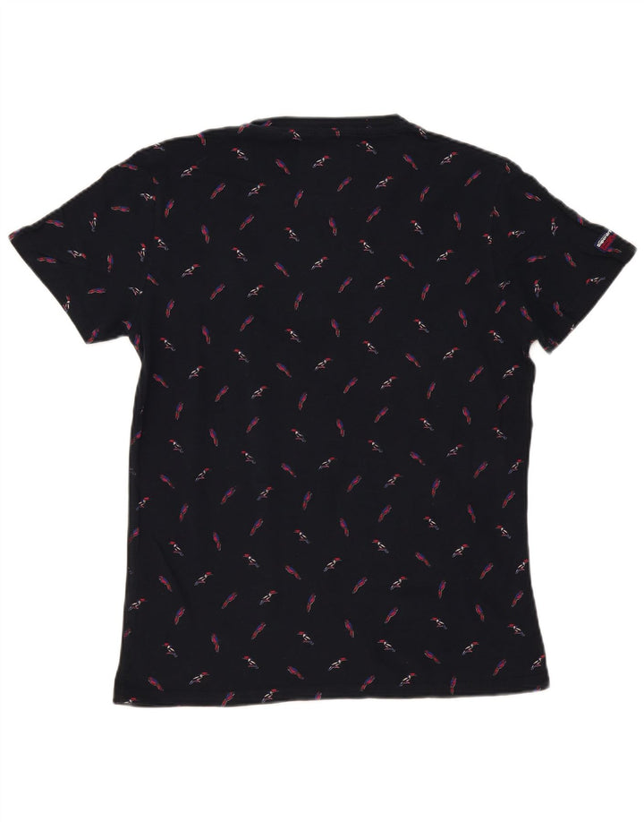 Męski T-shirt z grafiką Superdry, średni, granatowy, bawełniany