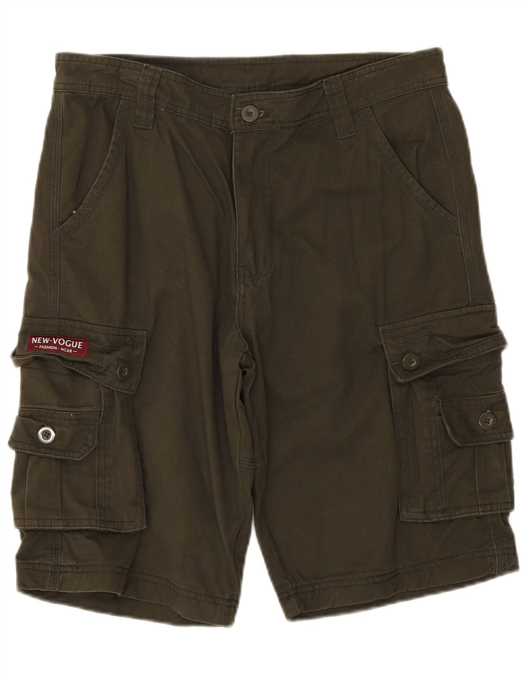 Męskie spodenki cargo w stylu vintage W30, średnia bawełna khaki