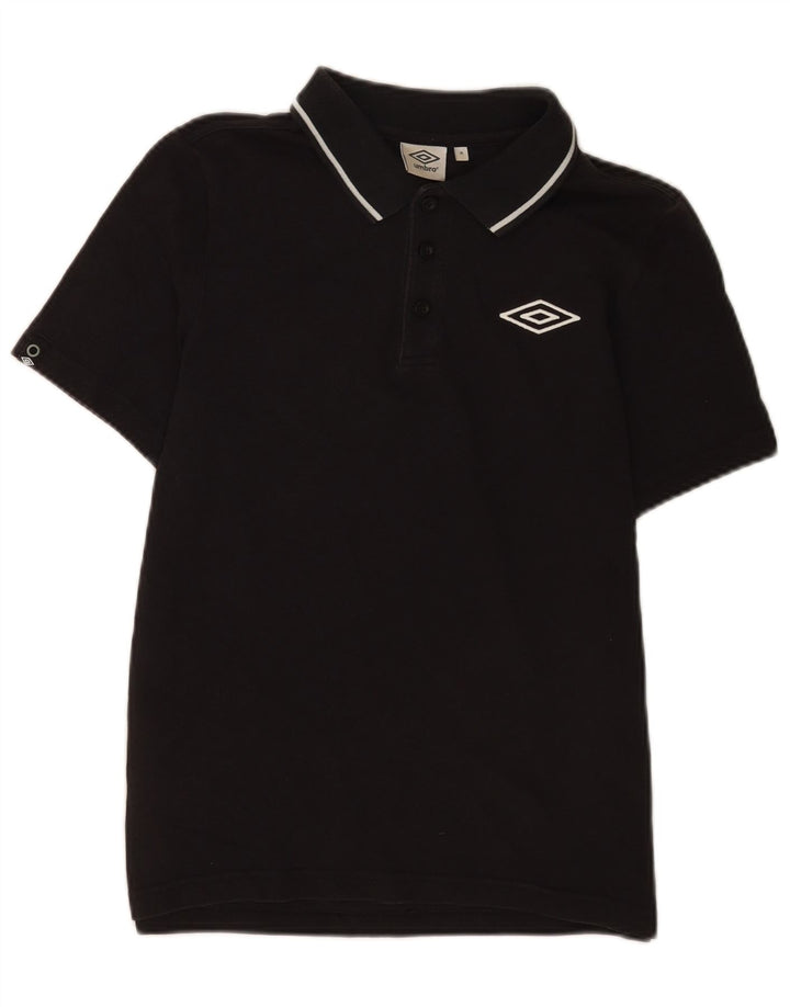 Męska koszulka polo Umbro, średnia czarna, bawełniana
