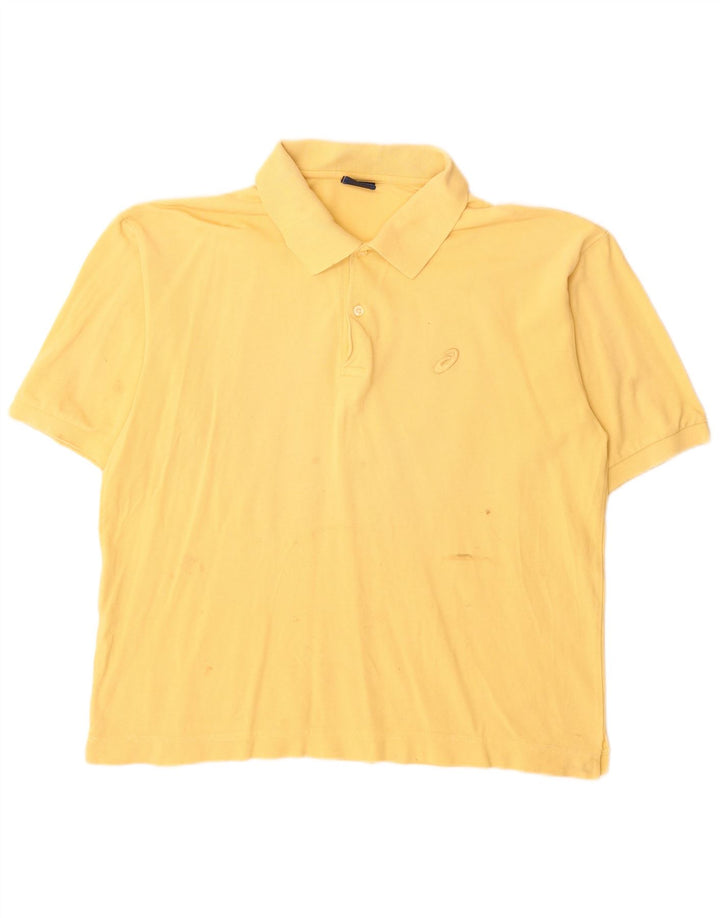 Męska koszulka polo Asics, duża, żółta, bawełniana