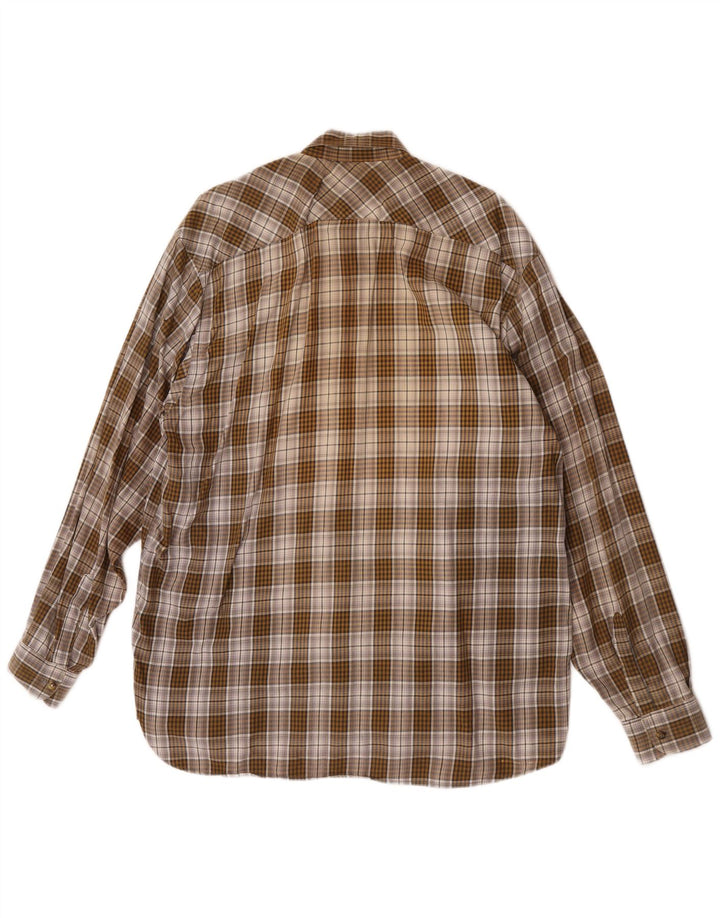 Męska koszula flanelowa Wrangler XL w brązową kratkę