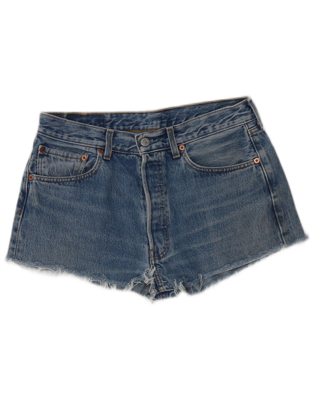 Damskie spodnie jeansowe Levi's 501 W32, duże, niebieskie, bawełniane
