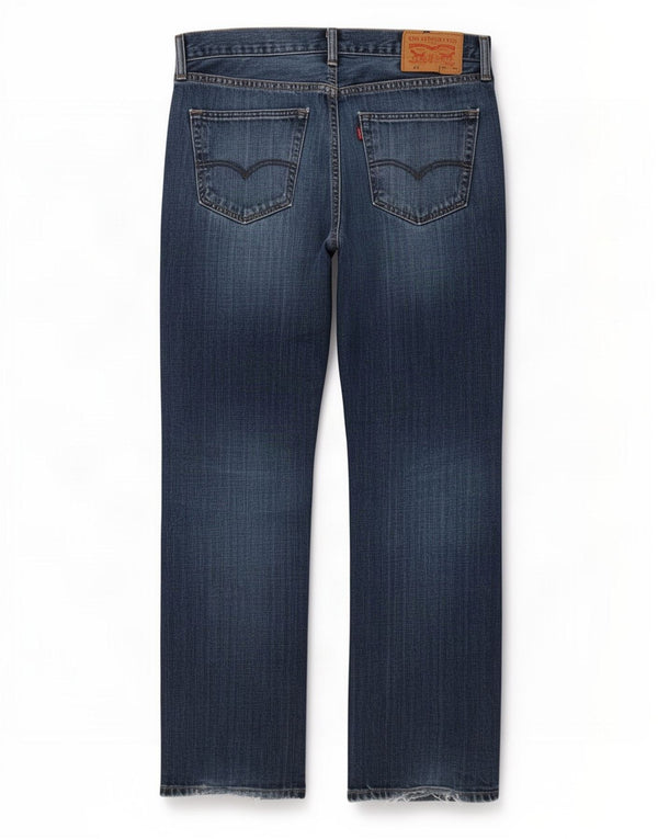Męskie jeansy Levi's 527 Bootcut W34 L32 Granatowa bawełna