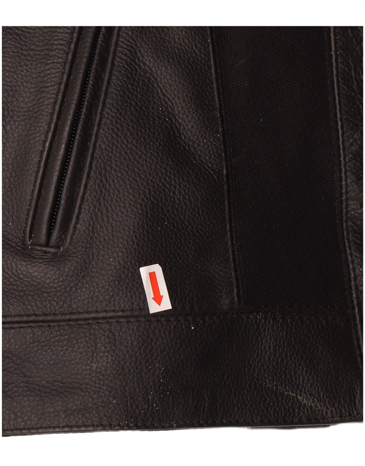 Damska skórzana kurtka motocyklowa LEWIS UK 18 XL, czarna skóra