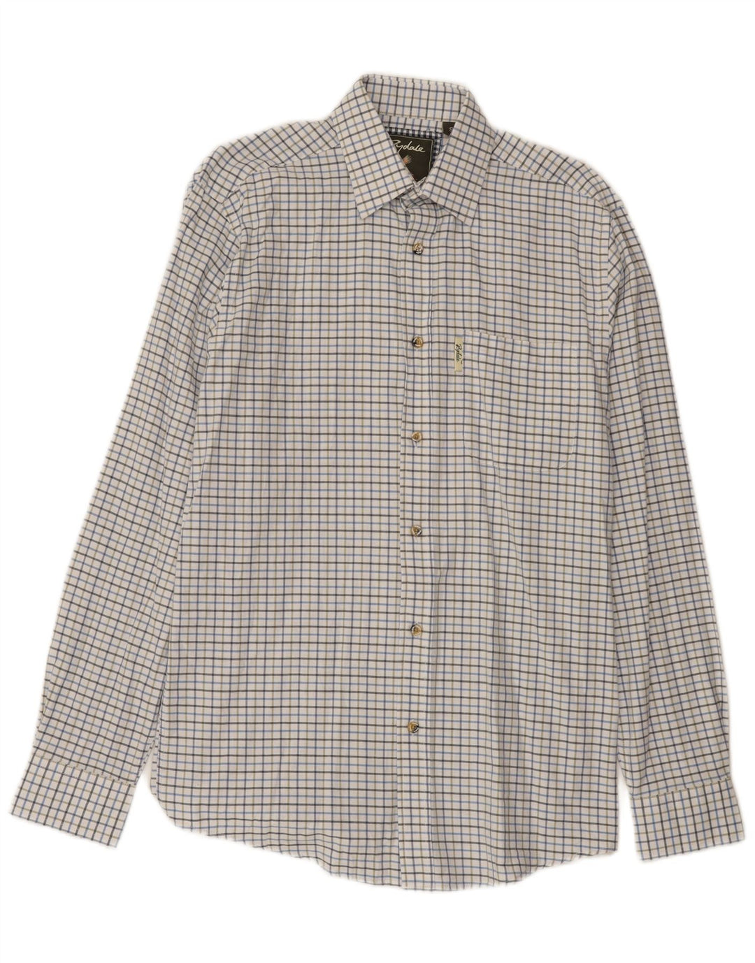 Rydale Mens Checked Shirt Small White Check Cotton