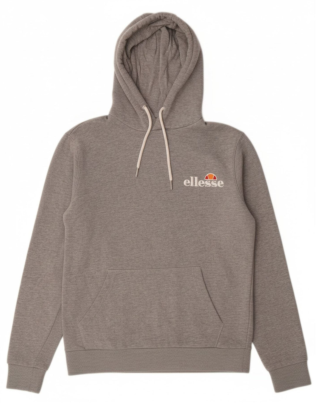 ELLESSE Womens Oversized Hoodie Jumper UK 8 Small  Grey Cotton