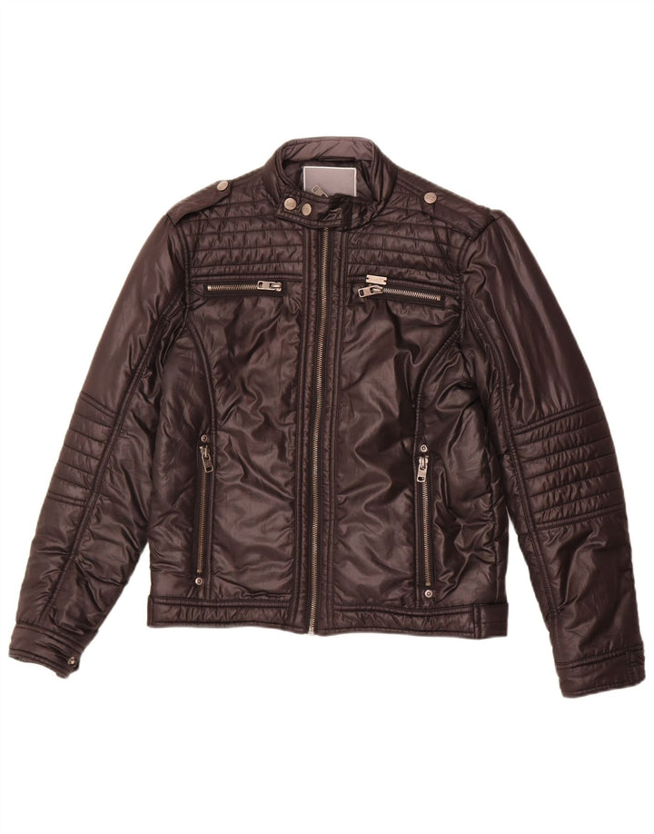 Chłopięca wyściełana kurtka wojskowa Lee 11-12 lat, czarna, poliester