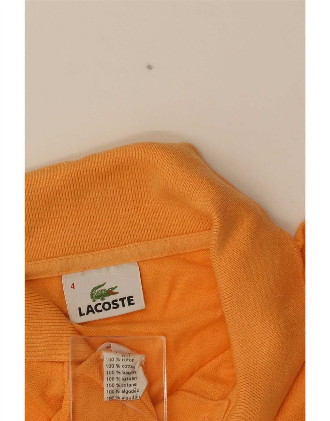 Męska koszulka polo Lacoste, rozmiar 4, średnia, pomarańczowa, bawełniana