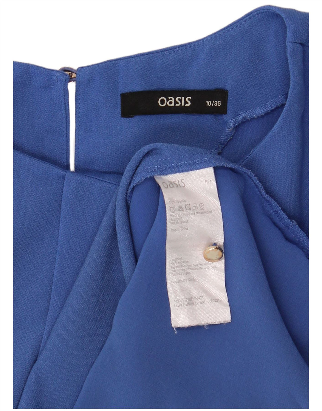 Bluzka damska Oasis Top UK 10 Small Blue Polyester