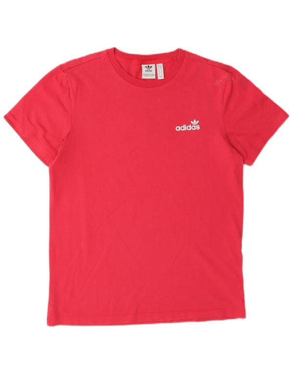 Damska koszulka graficzna Adidas Top UK 8 Small Pink Cotton