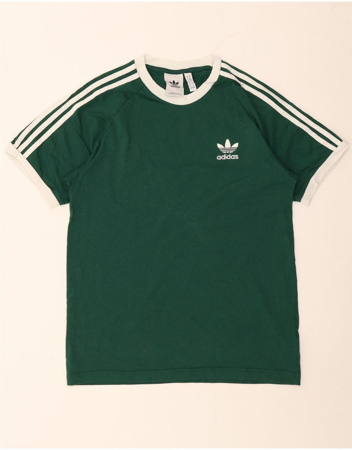T-shirt męski ADIDAS Top, średnio zielony, bawełniany