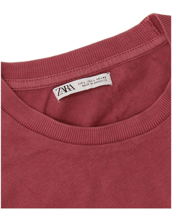 T-shirt męski Zara, duży, różowy