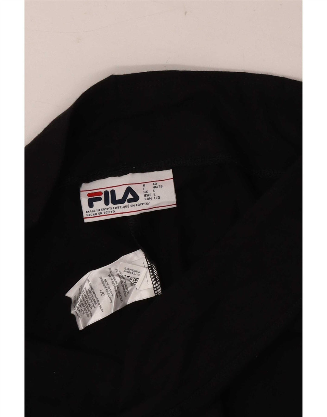 Damskie legginsy Fila z grafiką, duże, czarne, bawełniane