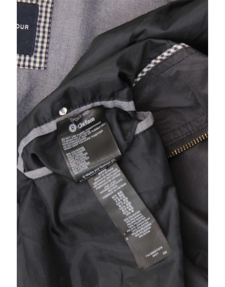 Niebieska kurtka bomberka Marks & Spencer Harbor 2XL, granatowa, poliester