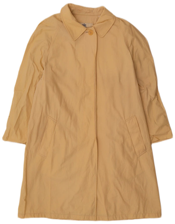 Aquascutum damski trencz oversize UK 12, średni żółty bawełniany