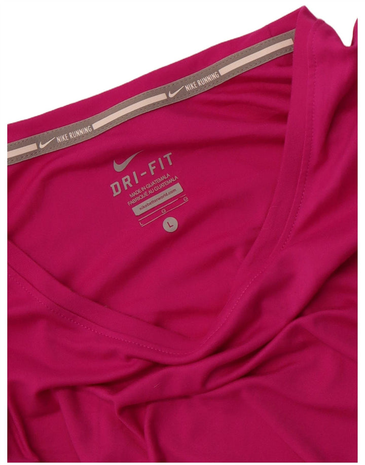 T-shirt damski Nike Dri Fit Top UK 14, duży, różowy
