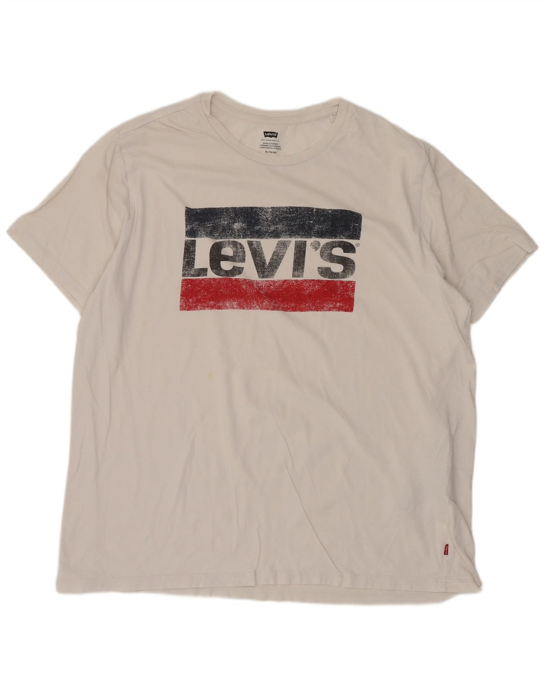 Męska koszulka z grafiką Levi's, góra XL, biała bawełna