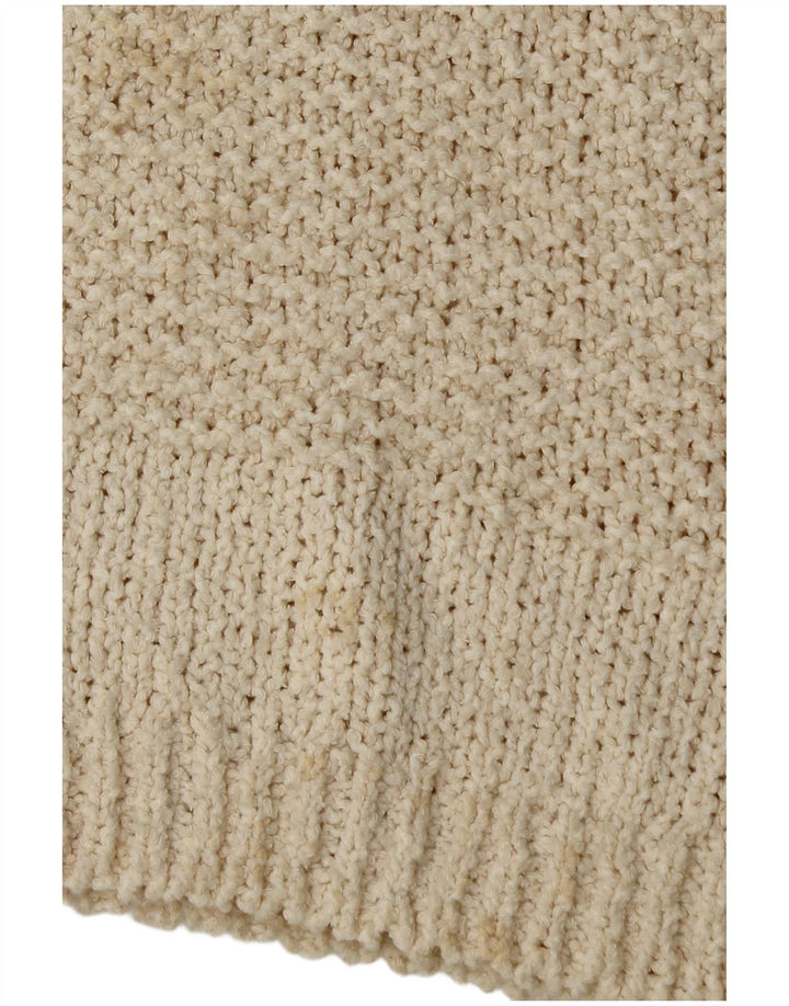 Damski sweter oversize z golfem Topshop UK 8, mały, w kolorze złamanej bieli