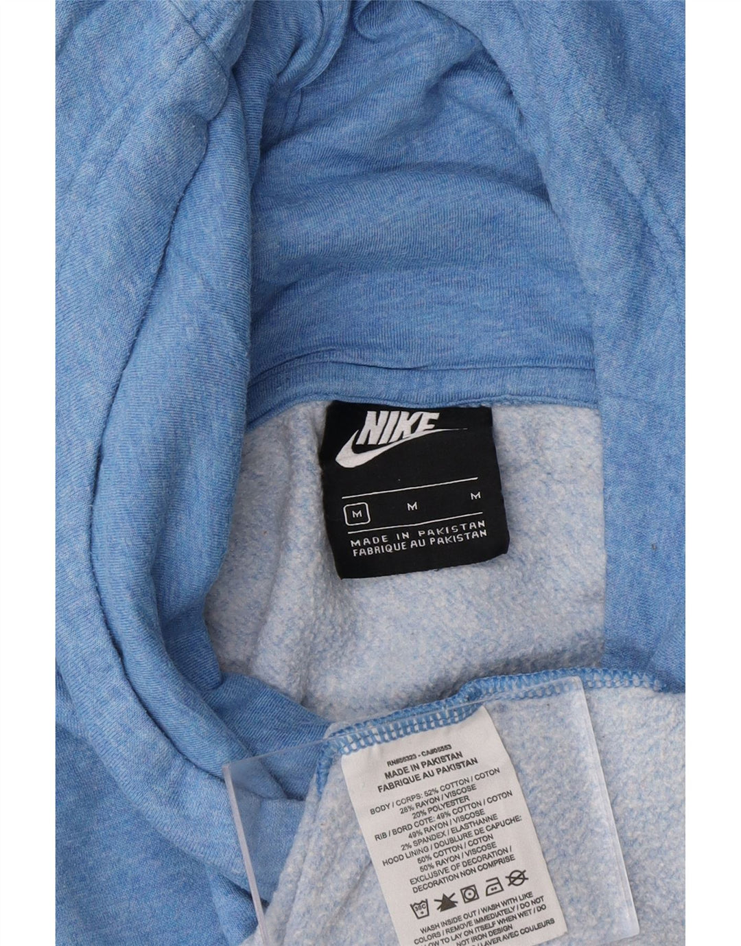 NIKE Womens Hoodie Jumper UK 14 Medium Blue Cotton Vintage Nike and Second-Hand Nike from Messina Hembry 